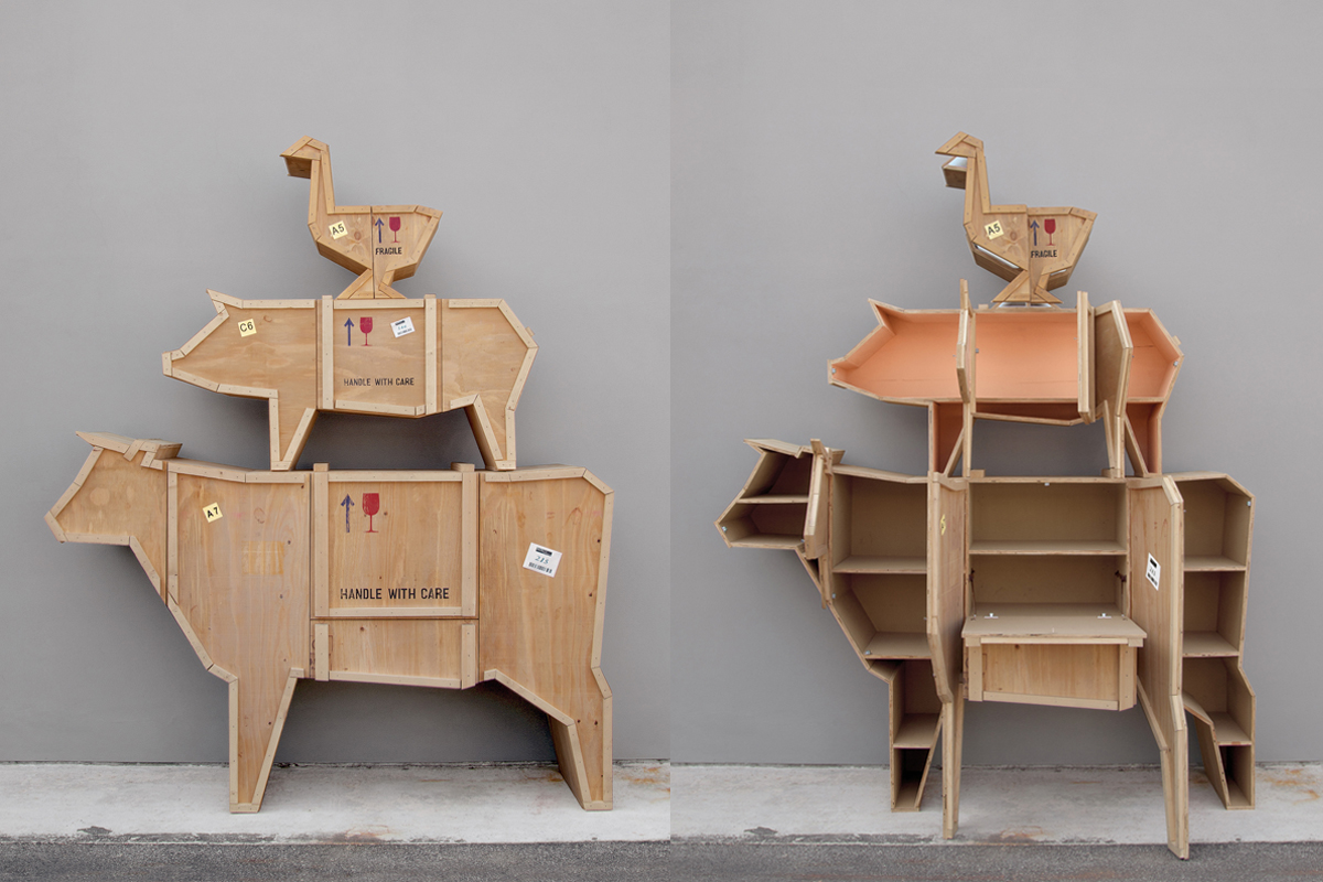 cabinet cases with animal shapes - Marcantonio design