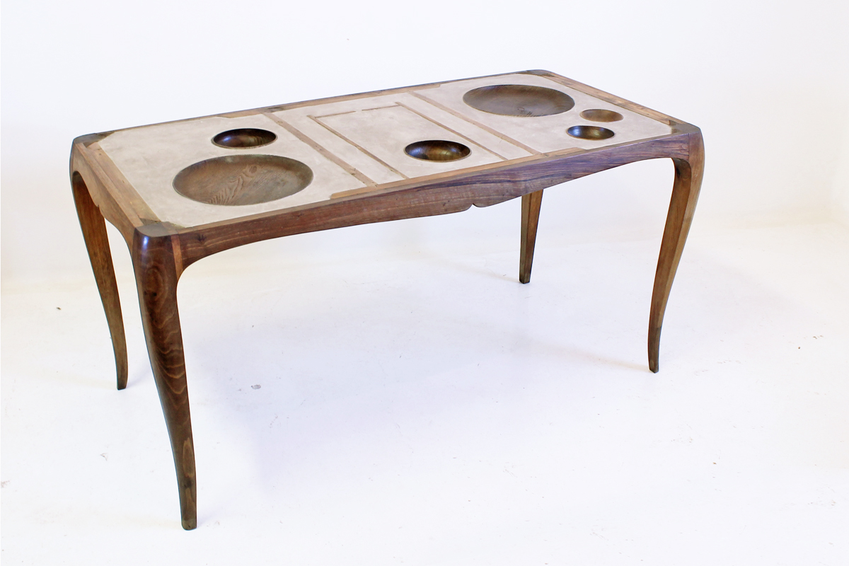 WOOD DISH TABLE - Marcantonio design