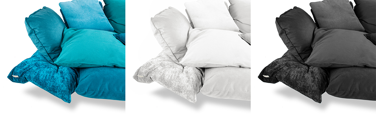 Very comfortable pillows sofa, with a fly attitude - Marcantonio design