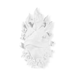 HOLY LOVE IN BLOOM Ceramic heart-shaped art vase - Marcantonio design