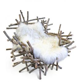 Branches & Fur: recreation of a nest - Marcantonio design